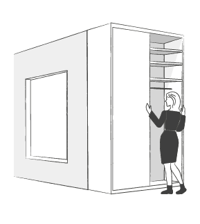 Zeichnung 4 Schritte - Der Schrank ist fertig