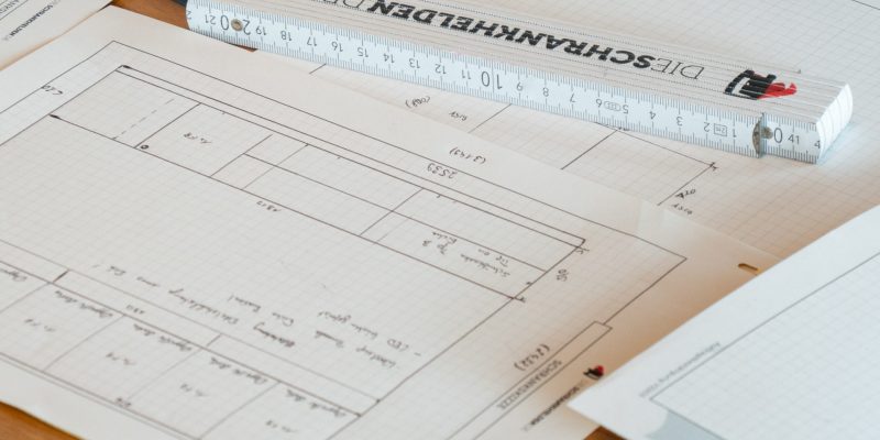 Drawing of a plan for a custom-made built-in wardrobe from the Cabinetheroes
