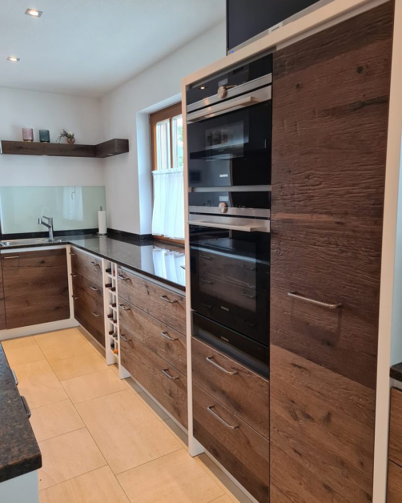 Kitchen with wine rack