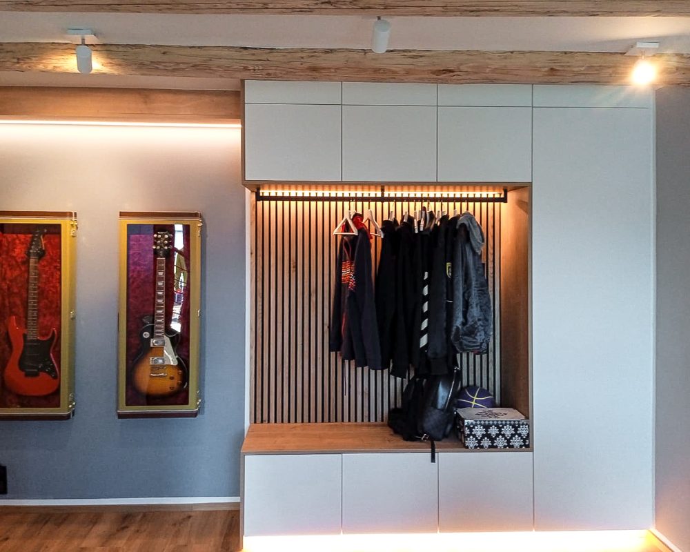Wardrobe with LED lighting