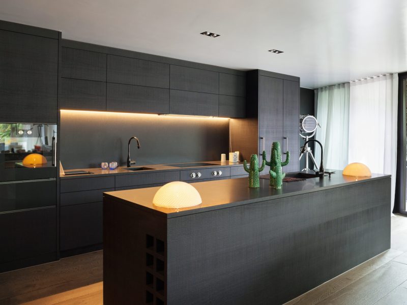 Modern Black Kitchen