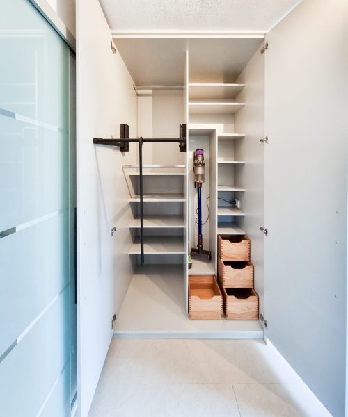 Household cupboard niche open